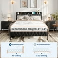 thumbnail image 2 of QinaQin Platform Bed Frame with Charging Station, Padded Headboard and Footboard with Storage, Pu Leather Button Tufting Design, No Spring Mattress Required, Easy To Assemble, 2 of 8