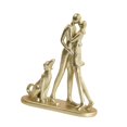 thumbnail image 4 of Escultura de pareja y perro, estatua de resina para amantes, decoración del hogar, centro de mesa. BY25117, 4 of 9
