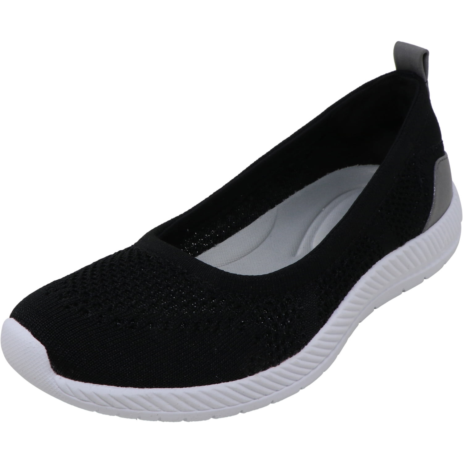 black and white flat shoes