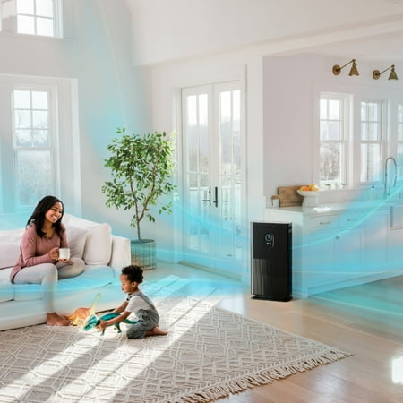 Shark - Air Purifier 6 With Anti-Allergen HEPA Filter Advanced Odor And Fumes Lock, 1,200 sq. ft., Smart Sensing Open Box