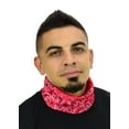 thumbnail image 4 of Multi Functional Tube Bandana | Classic Paisley Bandana Pattern - Red CA4225, 4 of 4