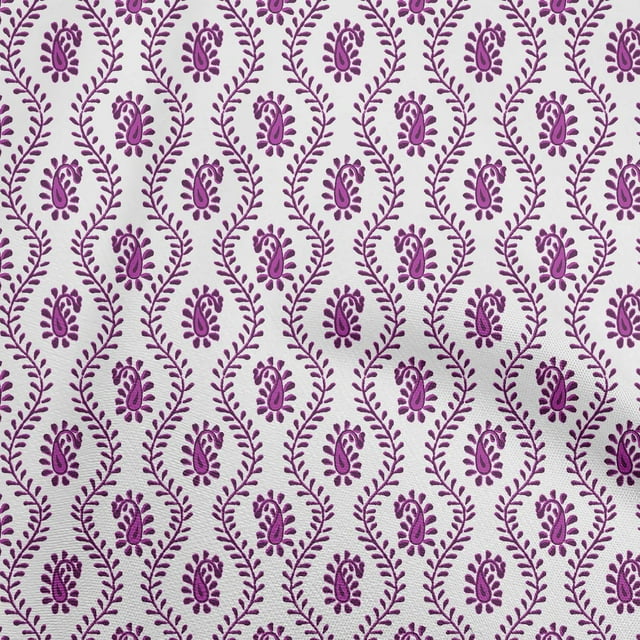 oneOone Coton Popeline Violet Tissu Robe Tissu Tissu Imprimé par la Cour 56 Pouces Large-Nm
