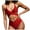 Red, variant on Womens Swimdress Women's Push up Bikini Sets Two Piece Swimsuit Wrap V Neck Tie Back Adjustable Spaghetti Straps Bathing Suit Swimwear Sky Blue M