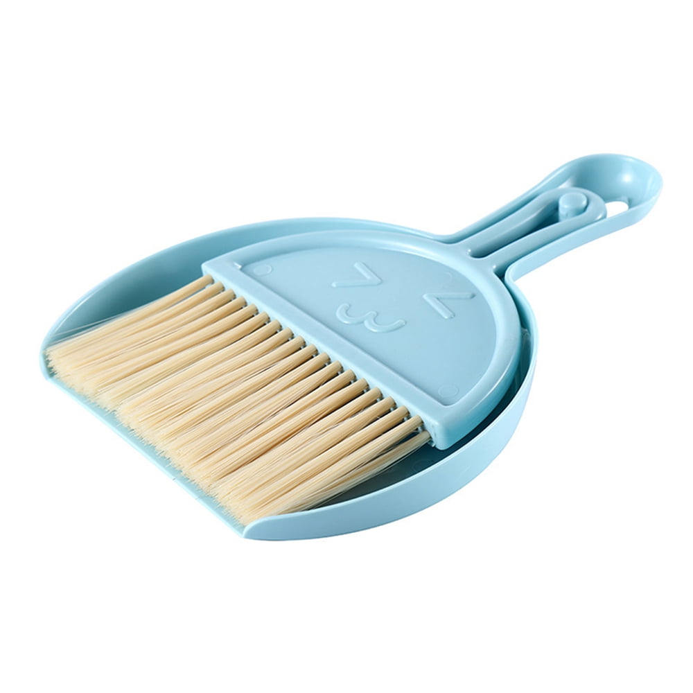 Mini Hand Broom and Dustpan Set Pet Cage Desktop Dust Pans with Brush Office 