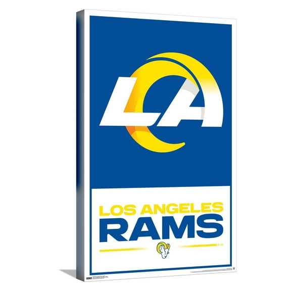 NFL Los Angeles Rams - Logo 21 Canvas Wall Poster, 14.725" x 22.375"