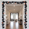 thumbnail image 6 of Eolstice Halloween Black Leaf Garland with Pumpkin Skeleton Hands, Artificial Spooky Mantel Garland, Gothic Halloween Indoor Outdoor Decor for Party, 6 of 7