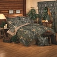 thumbnail image 1 of New Break Up Polycotton Camo Comforter with 100% Polyester Filling, Rustic & Forest Themed Comforter Set by Visi-One, Dark Green, 1 of 3