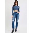 thumbnail image 6 of RISEN Full Size High Rise Distressed Crop Straight Jeans, 6 of 6
