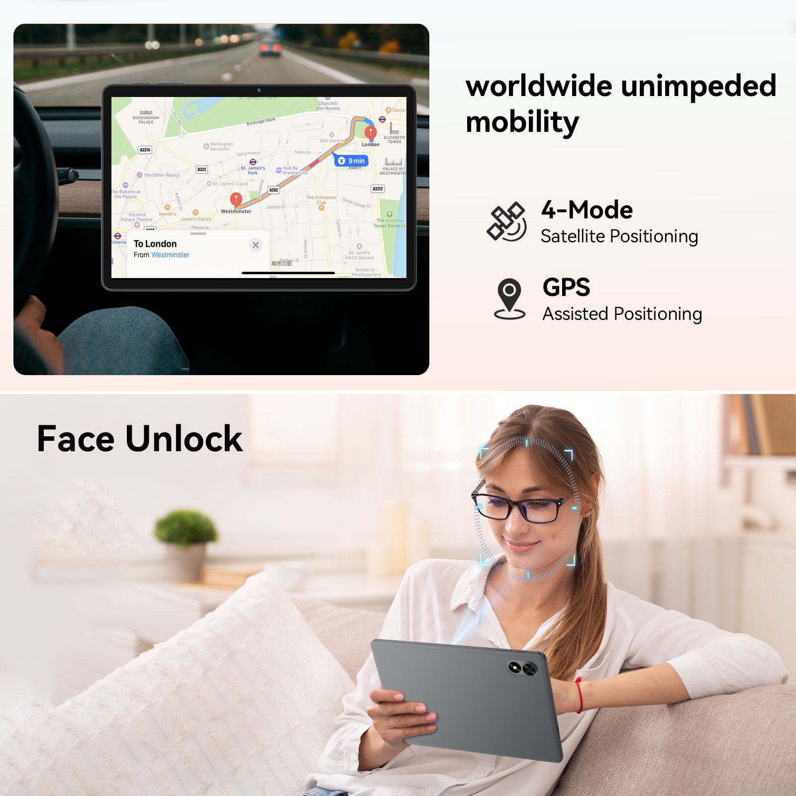 Android 15 Tablet, 11 inch 24GB RAM + 128GB ROM 1TB Expand, Octa-Core Tablet with GPS, 8000mAh, 1280x800 FHD Display, 5MP+8MP Dual Camera, WiFi, Bluetooth, GPS,Includes protective case