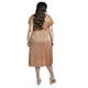 thumbnail image 3 of Vestido Plisado Con Brillo Roman Fashion 5412 Cobre Talla Extra 38, 3 of 6