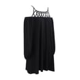 thumbnail image 4 of Women's Off Shoulder Dress Hollow Neck Lantern Sleeve Loose Elegant Mini Dress, 4 of 8