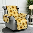 thumbnail image 2 of TSOVTHRID Cartoon Sunflower Bee Print Non Slip Recliner Cover, Anti-Slip Fitted Recliner Sofa Slipcover, Washable Furniture Protector, Reclining Chair Couch Cover with Elastic Strap, 2 of 7