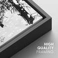thumbnail image 4 of IDEA4WALL Framed Canvas Art Wall Decor Snow Pine Trees in Winter Time Nature Forest Watercolor Minimalism Modern Scenic Dramatic Black and White for Dorm Home Office - 16"x24", 4 of 4