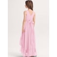 thumbnail image 3 of Drtj 2-14T Kids Junior Bridesmaid Dresses Flower Girls Party V-neck Pleated Chiffon Dresses, 3 of 6
