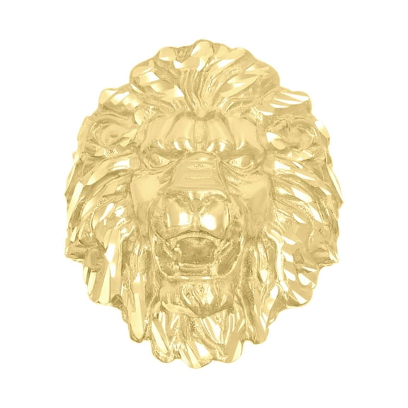 10kt 10k Yellow Gold Mens Leo/Lion Head Animal Wildlife Ring