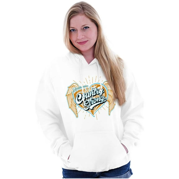 Country Western Love Heart Wings Hoodie Sweatshirt Women Brisco Brands S