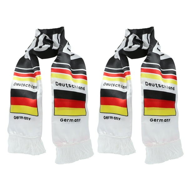 GOOHOCHY 2 bufandas de punto para aficionados al fútbol, accesorios para animar partidos de fútbol.