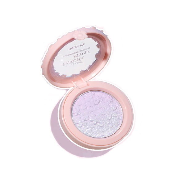 HOLD LIVE Cherry Blossom Garden Powder Blush - 904# Swelling Creamy Purple, Gradient Matte & Subtle Shimmer for Natural Rosy Cheeks, Safe Gentle Formula, Animal Cruelty-Free, Complements All Skin
