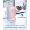 thumbnail image 4 of Multiprise, BESFAN Rallonge de 10 Pieds avec 8 Prises AC et 4 Ports USB, Multiprise avec Protection contre les Surtensions, Économiseur d'Espace pour Maison, Dortoir et Bureau, 4 of 5