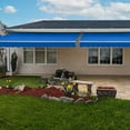 thumbnail image 2 of Awntech 20 Ft Maui Manual Heavy Duty Patio Retractable Awning (240in x 9.25in x 120in), Bright Blue, 2 of 9