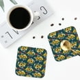 thumbnail image 4 of Yiaed Sunflowers Print Leather Coasters for Drinks - Cup Coasters Coffee Table Kitchen Table Bar, Home & Office Gifts Handmade Drink Coasters-Square, 4 of 6