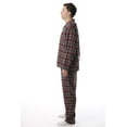 thumbnail image 2 of #FollowMe Mens Plaid Button-Front Flannel Pajama Set  Classic & Comfortable Sleepwear (Charcoal - Plaid, XX-Large), 2 of 3