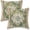 Olive Green, variant on Boho Pillow Covers 18x18, Blue Cream Ethnic Design Outdoor Decorative Throw Pillows for Couch, Carpet Pattern Decor Cushion Cover 2 Pcs Farmhouse Linen Pillowcase for Bed Car Safa