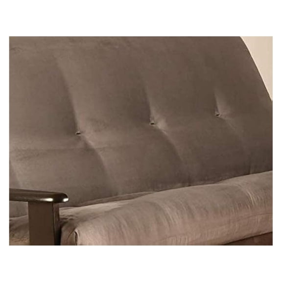 Futon Cover Only - Quality Suede Microfiber Fabric Collection Fits 6-8 inch Futons Mattress (Grey, Queen Size)