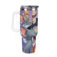 thumbnail image 4 of Tom And Jerry 40 Oz Tumbler With Handle And Straw, Stainless Steel Vacuum Travel Mug, Double Wall Vacuum Insulated Tumbler With Lid, Water Bottle for Gifts Party Office Coffee, 4 of 8