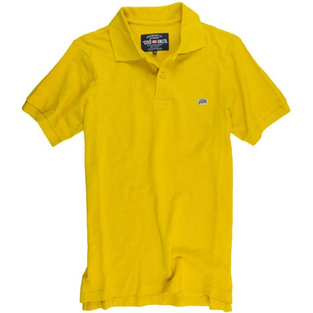 Ecko Unltd. Polo de rugby de color sólido Wallburner para hombre, amarillo, XXX-Large