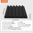 thumbnail image 5 of VEVOR Acoustic Foam Panels, 36 Pack 12 x 12 x 2 inches, High Density Soundproof Wall Panels, Acoustic Panels,Sound Dampening Absorbing Panels for Studio Wall and Ceiling,Black, 5 of 8