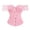 Pink, variant on Women Bustier Corset Top Floral Lace Wrapped Cincher Lingerie Overbust Party Halloween Costume