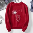 thumbnail image 3 of Sudaderas con estampado de flores a la moda para mujer, jersey informal, camisetas de manga larga Pompotops gfhjh15285, 3 of 5