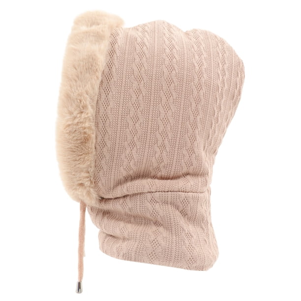Bufanda De Gorro De Invierno Para Mujer, Bufanda De Gorro Integrada Práctica De Poliéster A Prueba De Frío Que Mantiene El Calor A La Moda Para Viajes Diarios Para Senderismo ANGGREK Beige