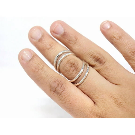 SS DESIGNS SwanBelle Sterling Silver Swan Neck Ring Splint for PIP and DIP Joints | Adjustable Arthritis and Rheumatoid Arthritis Support Ring | Handmade Finger Splint for Joint Relief