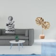 thumbnail image 2 of Estatua de Guan Yin, escultura de hoja de metal, figura artística de hierro, artesanía de piedra, decoración auténtica con base, adecuada para el, 2 of 8