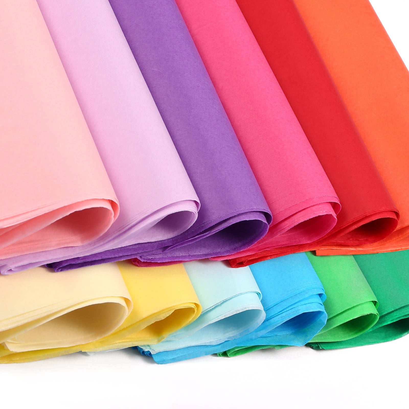 Naler Craft Tissue Paper Bulk, 20" x 24" 60 Sheets 12 Colors Rainbow Wrapping Tissue Paper for Gift Bags, Bouquets Wrapping, Birthday, Wedding, Party Decor