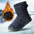 thumbnail image 2 of Snow Boots for Women, Warm Boots Waterproof Short Winter Boots Side Zipper Anti Slip Boots Ankle Snow Bootie Comfort Shoes, 2 of 8