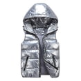 thumbnail image 1 of Sliktaa Unisex Shiny Waterproof Sleeveless Jacket Lightweight Puffer Vest_Gift Of G, 1 of 1