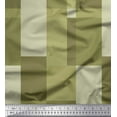 thumbnail image 1 of Soimoi Moss Georgette Fabric Check Color Block Printed Fabric 1 Yard 42 Inch Wide, 1 of 1