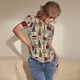 thumbnail image 3 of Fotbe Rustic Plaid Forest Lodge Body de Mujer con Cuello Redondo y Mangas Cortas, Sin Mangas Ajustado, Suave, Cómodo y Básico-Small, 3 of 7