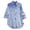 A-Blue570, variant on Womens Loose Fit Button Down Shirt Plaid Pattern Roll Tab Sleeve Everyday Casual Blouse Blue