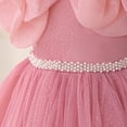 thumbnail image 5 of DAETIROS Girls Pink Tulle Dress Ruffle Flower Girl Birthday Party Tutu Princess Gown with Beaded Waist Soft Formal for Wedding Holiday Sizes 4-12,Size 14-15T, 5 of 8