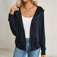 thumbnail image 3 of Lightweight Yoga Exercise Full Zipper Hoodie Jacket Womens Long Sleeve Casual Sweatshirts Jacket Teens Sweatshirt Women Casual Hoodie Womens Full Zip Long Sweatshirt Hoodie Zip Tunic Sweatshirt, 3 of 5