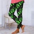 thumbnail image 2 of UVEASISHA High Waisted Workout Pants Slim Fit Plaid Printed Leggings Shamrock Irish Green Yoga Pant Tummy Control St Patricks Day Active Tights Green XXL, 2 of 6