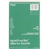 Mead Spell-Write Steno Book, 6 Inches X 9 Inches, Green Tint Paper 1 Ea (Pack of 2)