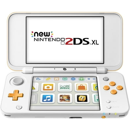 New Nintendo 2DS XL Portable Gaming Console, White & Orange