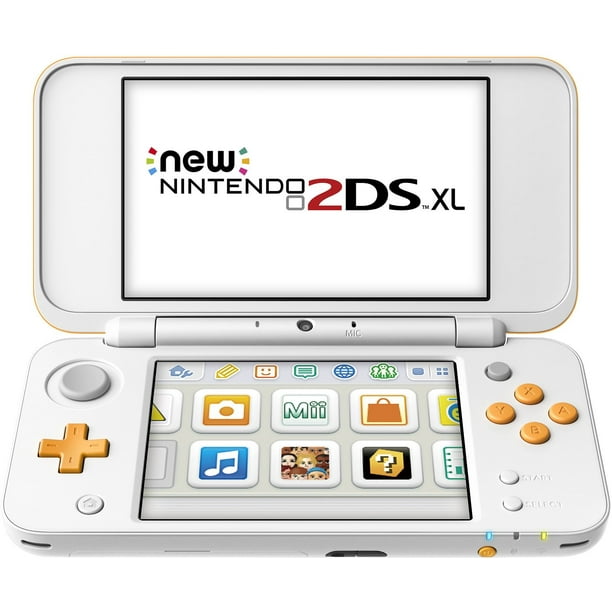 New Nintendo 2ds Xl Portable Gaming Console White Orange Walmart Com Walmart Com