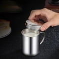 thumbnail image 2 of Stainless Steel Water Cup With Handle And Lid, Double Wall Construction For Hot And Cold Drinks, 400Ml Capacity 1 Piece Bright Finish, 2 of 7