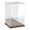 Hardwood Base (Mirrored), variant on Plymor Clear Acrylic Display Case with Hardwood Base (Mirror Back), 8" W x 8" D x 12" H